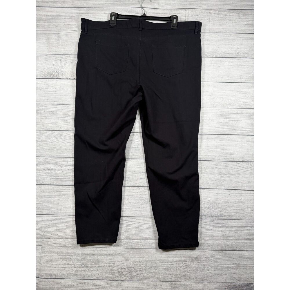 Liz Claiborne Woman 20W Classic Black Stretch Straight Leg Pants 4277